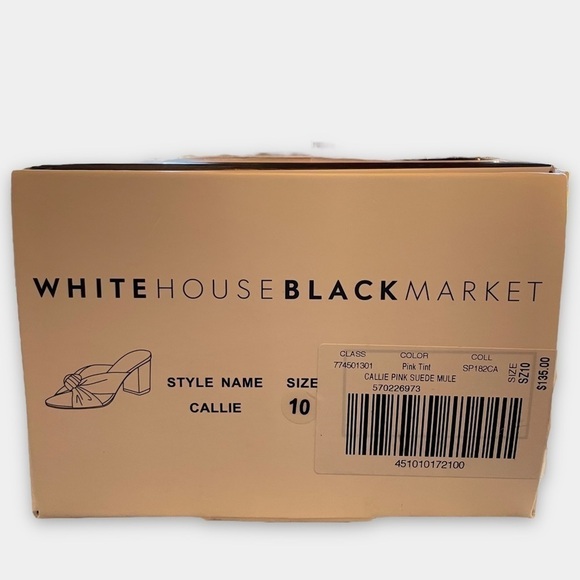 WHBM Callie Pink Suede Slides Mules Sandals Size 10 - Picture 10 of 10